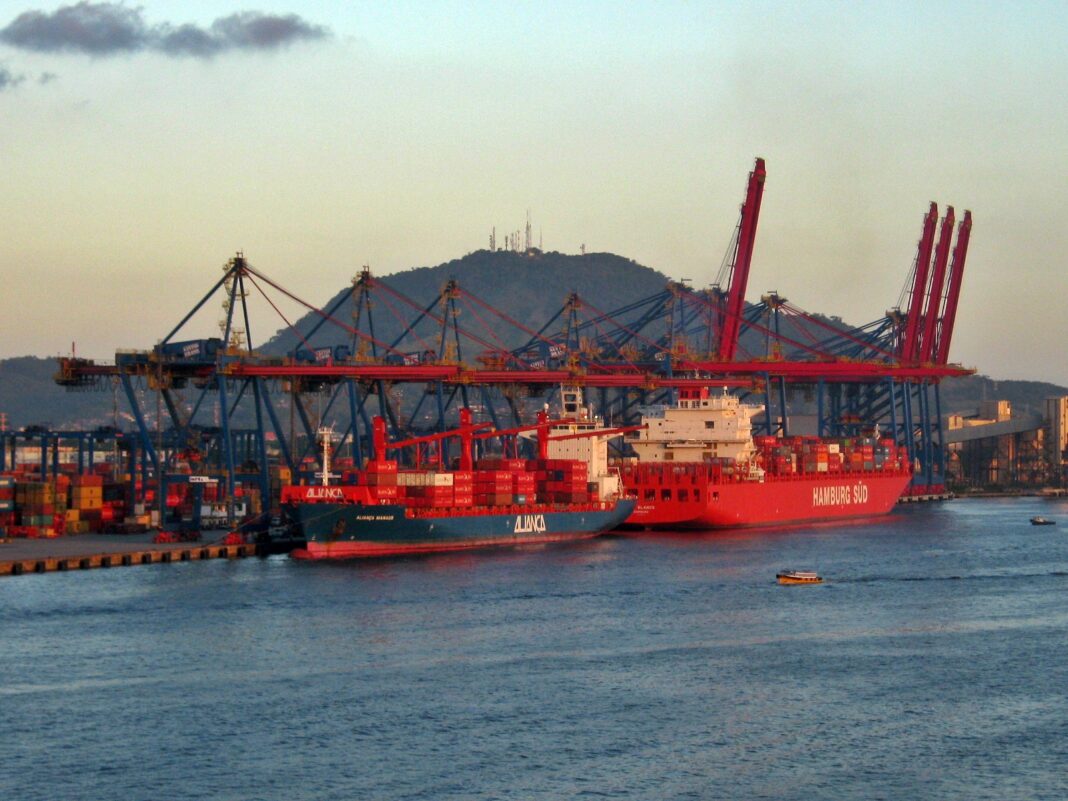 Puerto de Santos, principal terminal de contenedores de Brasil. Foto ilustrativa.