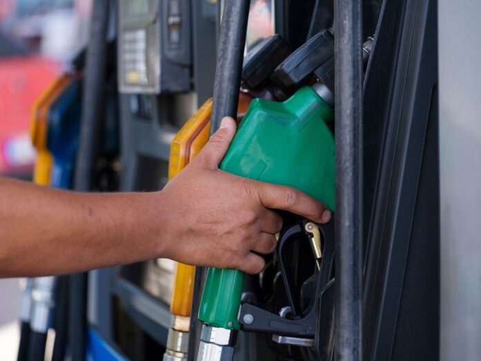 España alarga la ayuda al gasóleo: 25 céntimos; furgonetas, 180 € Mano que sostiene un surtidor de combustible en una gasolinera